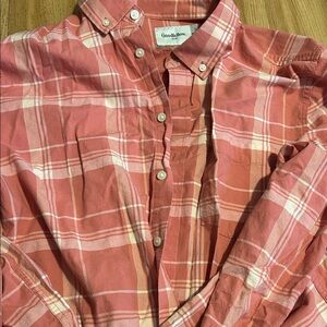 Goodfellow & Co Coral Plaid Shirt